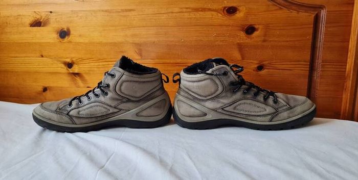 Ecco biom boots Size 9 eu 43 clay grey lace up in excellent condition