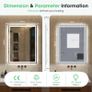 LED Bathroom Mirror with Lighting  800  x  600mm Anti-Fog Dimmable Smart Mirror Image 3