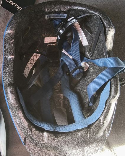 a selection of cycling helmets