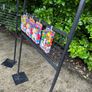 Black Grid Wall Shop Display Stand - Signage Space Above Image 4