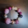 Necklace and bracelet jewelry set purple Image 5