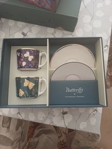Tipperary Crystal Butterfly Cappuccino Set