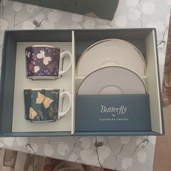Tipperary Crystal Butterfly Cappuccino Set