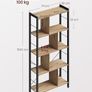 Bookcase, Office Shelf, 5 Tier Standing Shelf, Storage Shelf, Large Metal Frame,  choice of colours Image 5