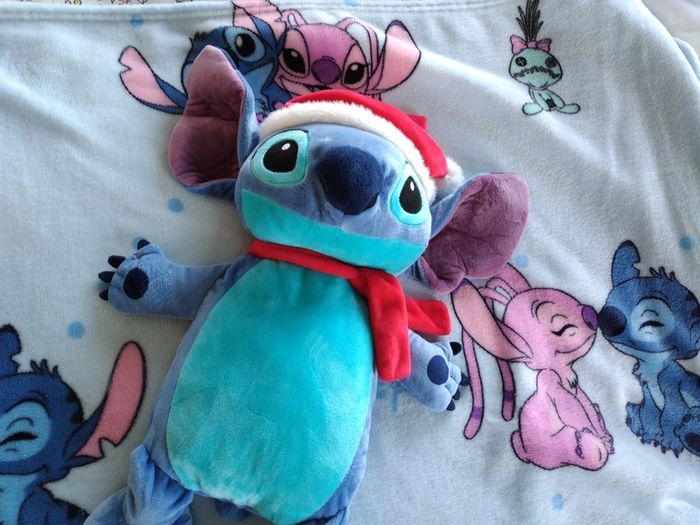 Extra Large Disney Stitch Fleece Blanket and Hot Water Bottle Set