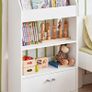 Children's  Bookshelf White Standing Shelf for Kids Room Toy Storage Shelf Image 3