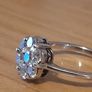 Silver diamond 925 hallmarked  size 7 Image 3