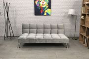 Grey velvet Folding 3 Seater Sofa free delivery