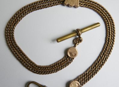 Victorian  Gold Filled Pocket Watch Chain length 13"