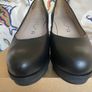 UNISA Black Leather Court Heels Image 2