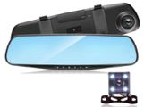 4.3 Inch Dual Lens 1080P Car DVR Dash Cam Video Recorder Rear View Mirror Camera