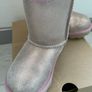 Girls Pink Metallic Classic Uggs - Excellent Condition Image 4