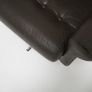 Vintage Brown Leather Swivel Armchair, Denmark, 1970s. Image 10