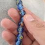 Vintage African Style Eyes Glass bead Necklace 22 inches Image 5