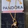 Pandora Disney Sparkling Mickey Gold P necklace Pendant New Image 6
