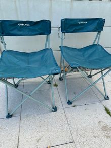 2 Folding Camping Chairs QUECHUA Decathlon