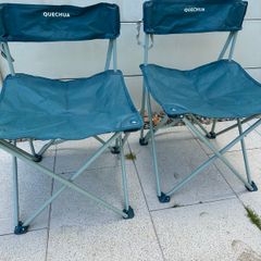 2 Folding Camping Chairs QUECHUA Decathlon