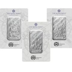 Set of Three UK Silver (.9999) 1oz Bars - Odin, Thor, Loki - Gods of Norse Mythology