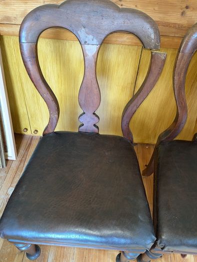 3 Victorian mahogany chairs