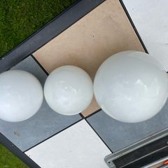 3 globe light shades