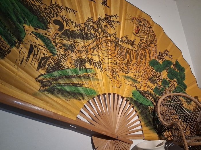 gigantic Mid-century Tiger Fan