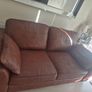 Brown Leather 2 seater Image 2