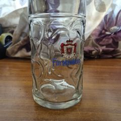 Vintage Large German Stein Beer Glass Pitcher Furstenberg