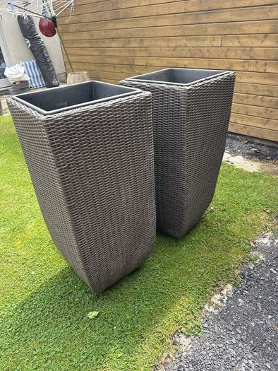 rattan plant pots