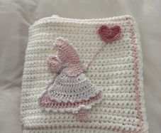 Pink & White baby blanket