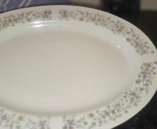 Vintage Dynasty Fine China Floral Oval Serving Platter Dinner Plate Tray