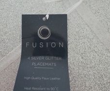 silver glitter placemats