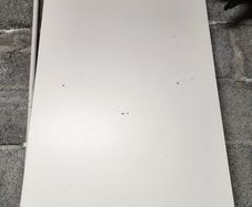 White chipboard panel 8ft by 2ft