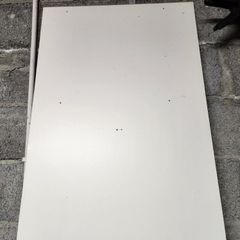 White chipboard panel 8ft by 2ft