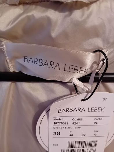 Lebek - Quilted Jacket - Beige with Taupe Faux Fur - UK 12 - BNWT RRP 269