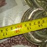 A Decorative Antique Large Hand-Engraved Indian Brass Tray of Scalloped Form, Richly Decorated Image 4