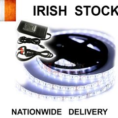 5m Smd 5630 Cool White 300 Led Strip + POWER SUPPLY - 2x BRIGHTER Than 5050 Led Strips