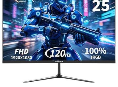 24.5 Inch Curved Gaming Monitor 120Hz, Full HD 1080P IPS Display, 1ms MPRT, 3000R Screen, FreeSync, 100 sRGB, HDMI, VESA Mount, Eye Care PC Monitor for Gaming & Office