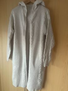 long hooded cardigan