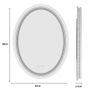 600X800mm LED Illuminated Mirror Oval Bathroom Makeup Mirror with Dimmable Image 3