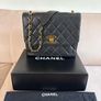 chanel rare vintage caviar Single Flap 24k Gold Plated Image 9