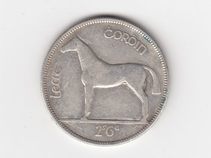 Ireland, 1928, saorstat eireann, Half Crown, 2/6, 75% Silver Coins (No: 467)
