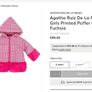 Agatha Ruiz de la Prada Girls Red Heart Print Coat Jacket. Size 6 Image 4