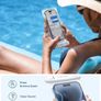 Lamicall Floating Waterproof Phone Pouch - [3D Seamless Body] IPX8 Waterproof Phone Case for Swimming Underwater Dry Bag with Lanyard for iPhone 17 16 15 14 13 12 Series, Samsung S23 [2 Pack] - White Image 4