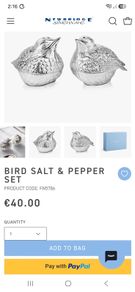 Bird salt and pepper shakers