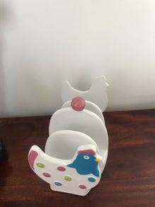Patchwork Chickens Toast Rack