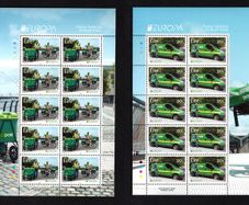 2013 Ireland Europa (Postal Vehicles) Commemorative Stamps Sheetlet Plate 1A1A1A1A Mint Never Hinged (MNH)