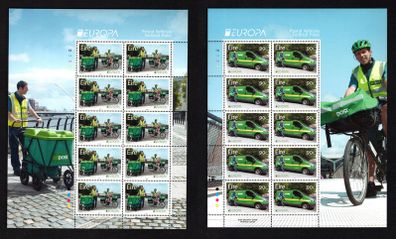 2013 Ireland Europa (Postal Vehicles) Commemorative Stamps Sheetlet Plate 1A1A1A1A Mint Never Hinged (MNH)