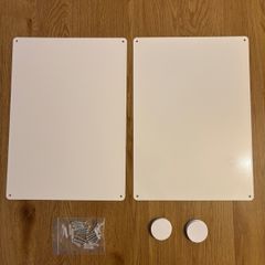 NEW - 2 White Magnetic Boards 42x30cm