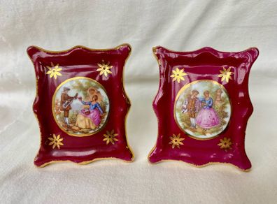 Pair of small Limoges porcelain plaques