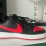 Nike black & red court borough low recraft Boys Youth trainers Image 2